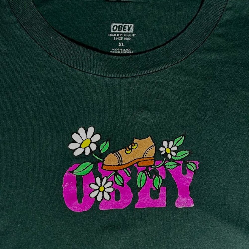 Obey Graphic T-Shirt - Green/purple - XL - Picture 3 of 3